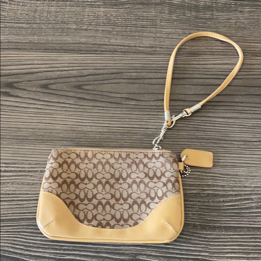 Coach Tan Wristlet
